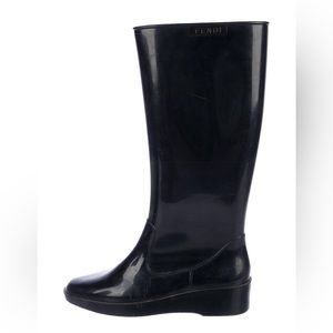Fendi Rubber Knee-High Boots